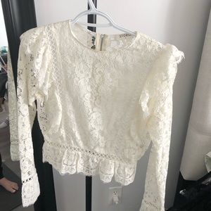 Lace long sleeve shirt